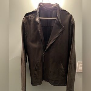 Leather motorcycle jacket